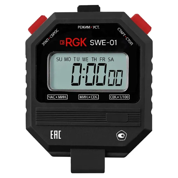 Секундомер электронный RGK SWE-01 с поверкой купить по низкой цене | МАКСПРОФИТ