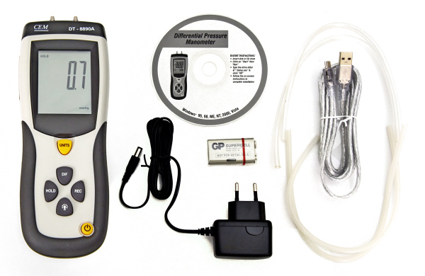 CEM DT-8890А Дифференциальный манометр купить по низкой цене | МАКСПРОФИТ